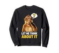 Let Me Think About It Pondering Monkey Question Mark Sarcasm Felpa