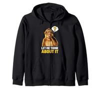 Let Me Think About It Pondering Monkey Question Mark Sarcasm Felpa con Cappuccio