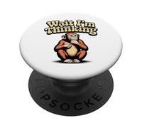 Let Me Think Monkey For People Meme divertente Sto pensando PopSockets PopGrip Adesivo