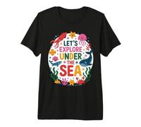 Let’s Explore Under The Sea Cute Ocean Animals Design Maglietta Premium