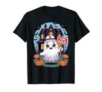 Let’s Go House Hunting Ghost Spooky Real Estate Halloween Maglietta