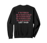 Let’s Go No Excuses Gym Fitness Workout Motivation Training Felpa