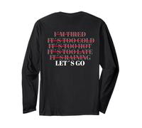 Let’s Go No Excuses Gym Fitness Workout Motivation Training Maglia a Manica