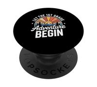 Let the 1st Grade Adventure Begin First Grade Teacher PopSockets PopGrip Adesivo