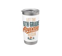 Let The 6th Grade Adventure Begin Sixth Grade Back To School Bicchiere termico in acciaio inox doppia parete