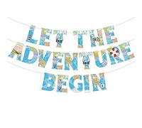 Let the Adventure Begin Banner Adventure Awaits Bon Voyage Map Bunting Banner per viaggi a tema Compleanno Pensione Laurea Lavoro Cambiamento Carriera Trasferirsi Decorazioni per feste Baby Shower