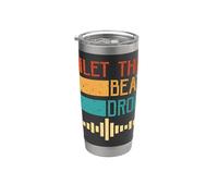 Let The Beat Drop Retro DJ Music Wave Vintage Bicchiere termico in acciaio inox doppia parete
