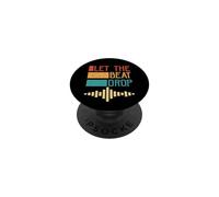 Let The Beat Drop Retro DJ Music Wave Vintage PopSockets PopGrip Adesivo