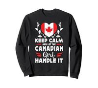 Let The Canadian Girl Handle it Canada Flag Felpa