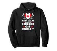 Let The Canadian Girl Handle it Canada Flag Felpa con Cappuccio