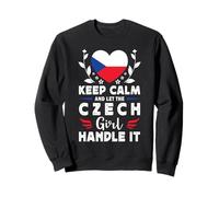 Let The Czech Girl Handle it Czech Republic Flag Felpa