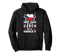 Let The Czech Girl Handle it Czech Republic Flag Felpa con Cappuccio