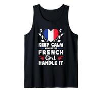 Let The French Girl Handle it France Flag Canotta