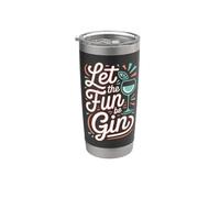 Let The Fun Be Gin & Tonic Amante Cocktail Aperitivo Gin Bicchiere termico in acciaio inox doppia parete