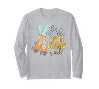 Let The Good Times Roll Pattini a rotelle Groovy Daisy Floral Maglia a Manica