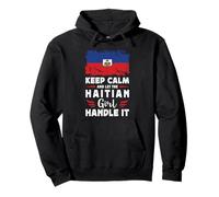 Let The Haitian Girl Handle it Haiti Flag Felpa con Cappuccio