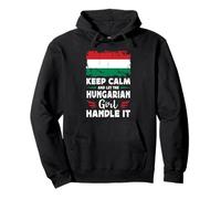 Let The Hungarian Girl Handle it Hungary Flag Felpa con Cappuccio