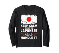 Let The Japanese Girl Handle it Japan Flag Maglia a Manica