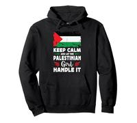 Let The Palestinian Girl Handle it Palestine Flag Felpa con Cappuccio