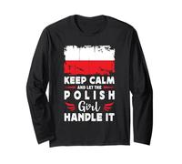 Let The Polish Girl Handle it Poland Flag Maglia a Manica
