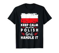 Let The Polish Girl Handle it Poland Flag Maglietta