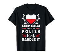 Let The Polish Girl Handle it Poland Flag Maglietta