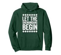 Let The Shenanigans Begin Camicia Uomo Donna St Patricks Day Felpa con Cappuccio