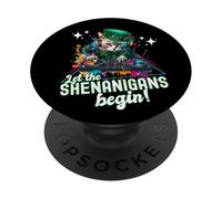 Let the Shenanigans Begin! DJ Cat Music St Patrick’s Humor PopSockets PopGrip Adesivo