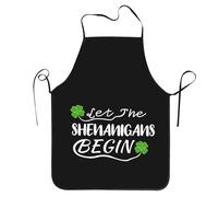 Let The Shenanigans Begin St Patricks Day Donna Uomo Grembiule Professionale Grembiuli da Chef Resistente Grembiule da Cucina per BBQ Caffetteria Bar