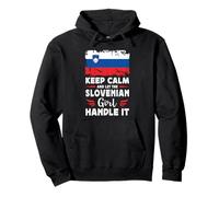 Let The Slovenian Girl Handle it Slovenia Flag Felpa con Cappuccio