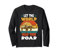 Let The World Hear Your Roar Ankylosaurus Dinsosaur Lovers Maglia a Manica