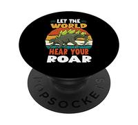 Let The World Hear Your Roar Stegosaurus Dinsosaur Lovers PopSockets PopGrip Adesivo