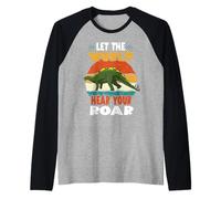 Let The World Hear Your Roar Wuerhosaurus Dinsosaur Lovers Maglia con Maniche Raglan