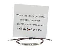 Let Them - Braccialetto a tubo da donna, braccialetto motivazionale regolabile con corda intrecciata, ricorda chi sei la F tu, gioielli ispiratori per mia figlia, regalo per donne e migliori amiche