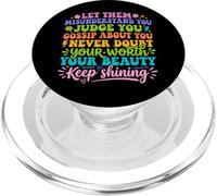 Let Them Misunderstand You Motivational Inspirational Citazione PopSockets PopGrip per MagSafe
