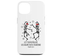 Let Them Praise His Name with Dancing Christmas Psalm 149:3 Custodia per iPhone 13