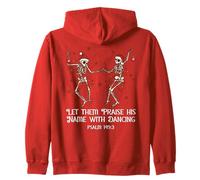 Let Them Praise His Name with Dancing Christmas Psalm 149:3 Felpa con Cappuccio