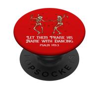 Let Them Praise His Name with Dancing Christmas Psalm 149:3 PopSockets PopGrip Adesivo