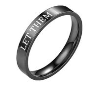 Let Them Ring Let Them - Anello in acciaio inox con incisione "To Sorority Sisters Best Friends", anello motivazionale per ragazze adolescenti, 9, Acciaio inossidabile, Non pietra preziosa