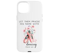 Let Us Praise His Name with Dancing Religious Psalm 149:3 Custodia per iPhone 15 Plus