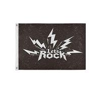 Let Us Rock Bandiera Da Giardino Colore Vivido Flag Resistente Alle Intemperie Bandiera Per Cortile Balcone Decorazione 90X150Cm