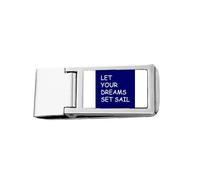 Let Your Dream Set Sail Art Deco Fashion Slim Money Clip in acciaio inox portafoglio tasca