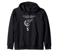 Let your dreams take flight Dandelion Lovers Citazione Felpa con Cappuccio