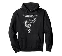 Let your dreams take flight Dandelion Lovers Citazione Felpa con Cappuccio