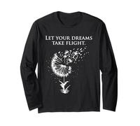 Let your dreams take flight Dandelion Lovers Citazione Maglia a Manica