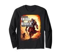 Let Your Faith Be Bigger Than Your Fear - David Goliath Epic Maglia a Manica