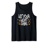Let Your Light Shine Graffiti Art with Yellow Stars Canotta