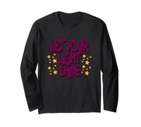 Let Your Light Shine Graffiti Art with Yellow Stars Maglia a Manica
