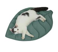 Letalong Simpatico letto per gatti a forma di foglia, 70 x 50 cm, in cotone, accogliente, calmante, per gatti e cani di piccola taglia, lavabile in lavatrice, tappetino per animali domestici per