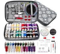LetCart 127 Pezzi Set Cucito, Mini Set Cucito da Viaggio Completo con Custodia per Trasporto, Kit per Ccucire per Principianti, Adulti, Emergenze, Filo, Bottoni, Spille, Aghi, Apriasole (A)
